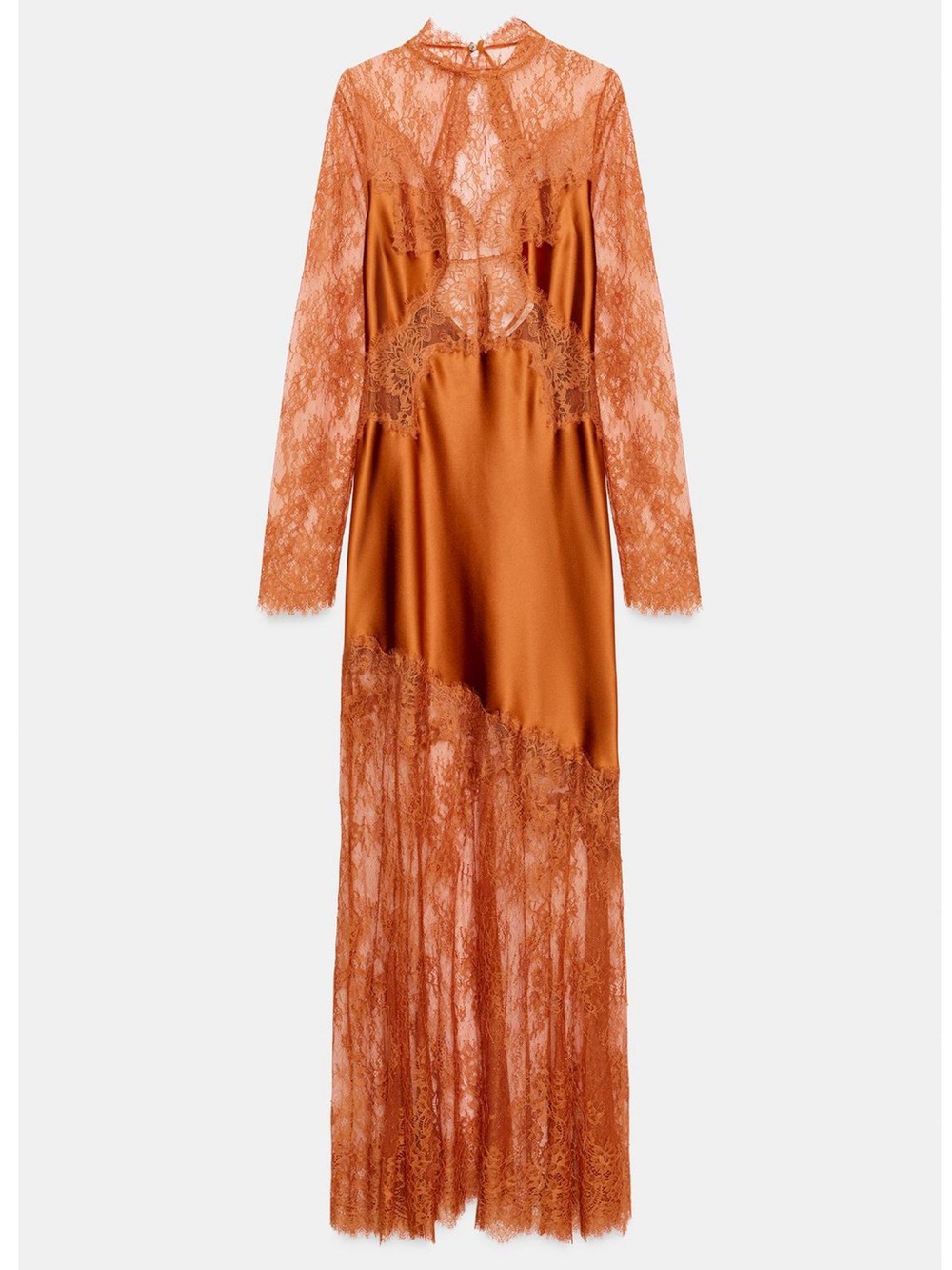 ZARA ZW COLLECTION LACE SATIN DRESS - Picture 3 of 5